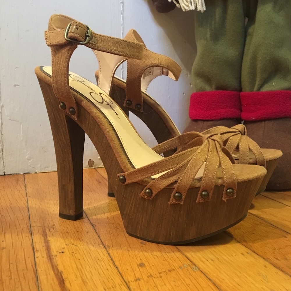 Jessica Simpson high heel platform sandals